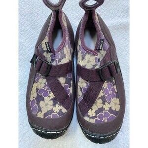 Bogs Crosswater Lo Kids Size 5 Floral Water Shoes Purple Slip-On Sandals